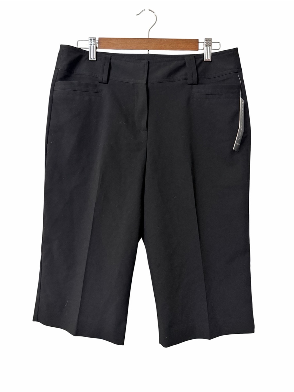 Larry Levine Black Tailored Bermuda Shorts
